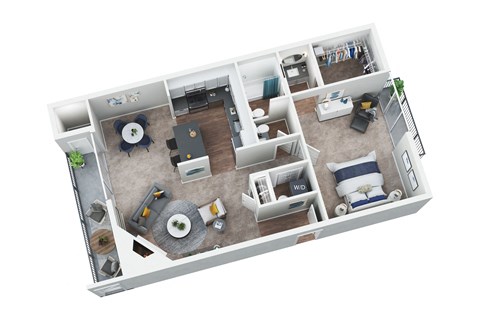 Large One Bedroom 1.5 Baths